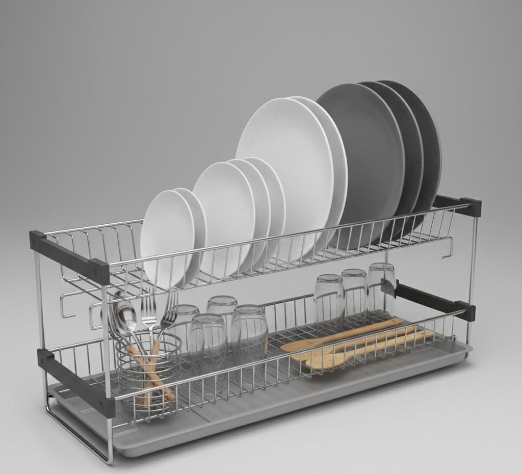 Enoxi Dish Drainer Gold Titanium Plated SS
