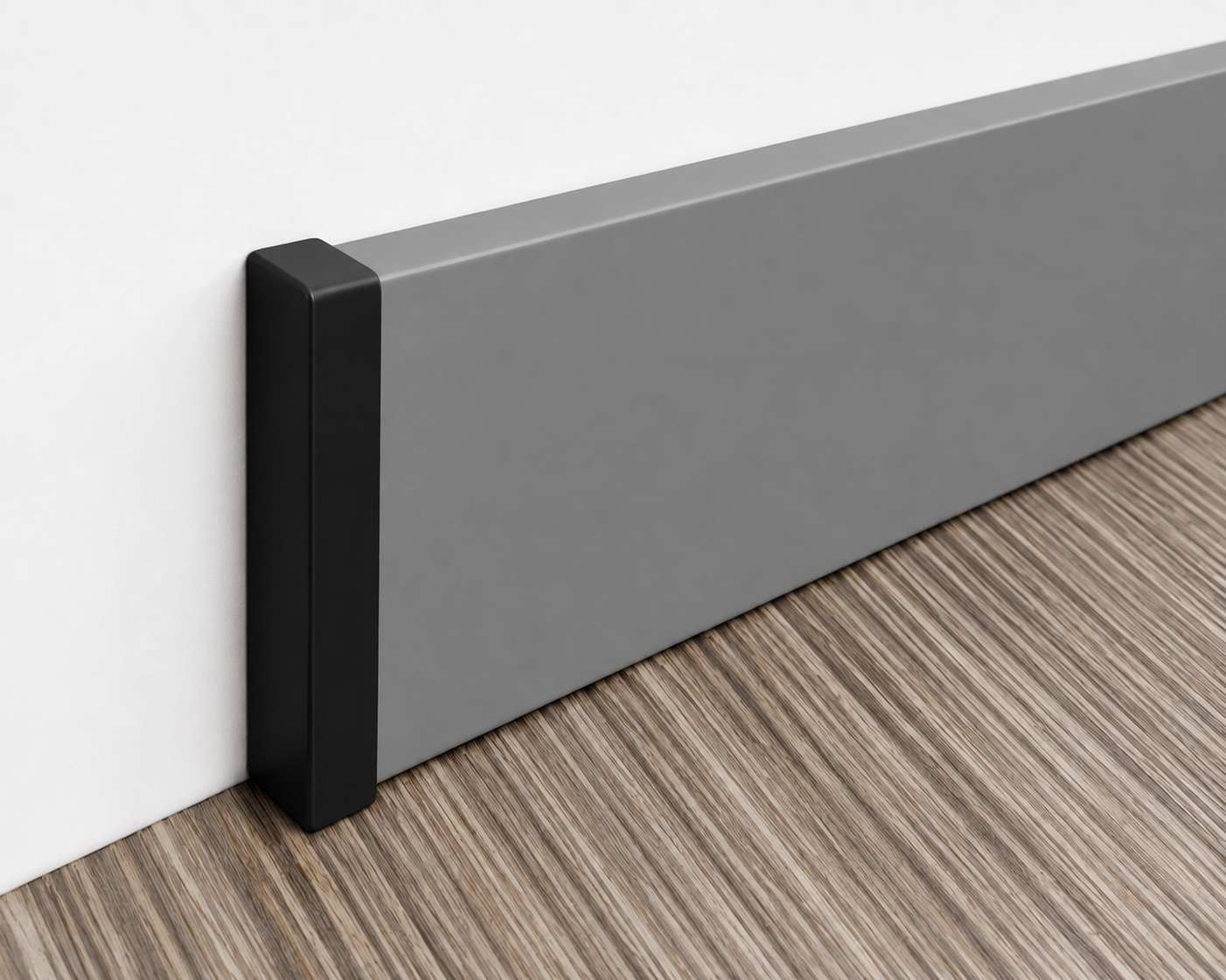 Rehau End Caps for Skirting 100mm/4 inch - Black