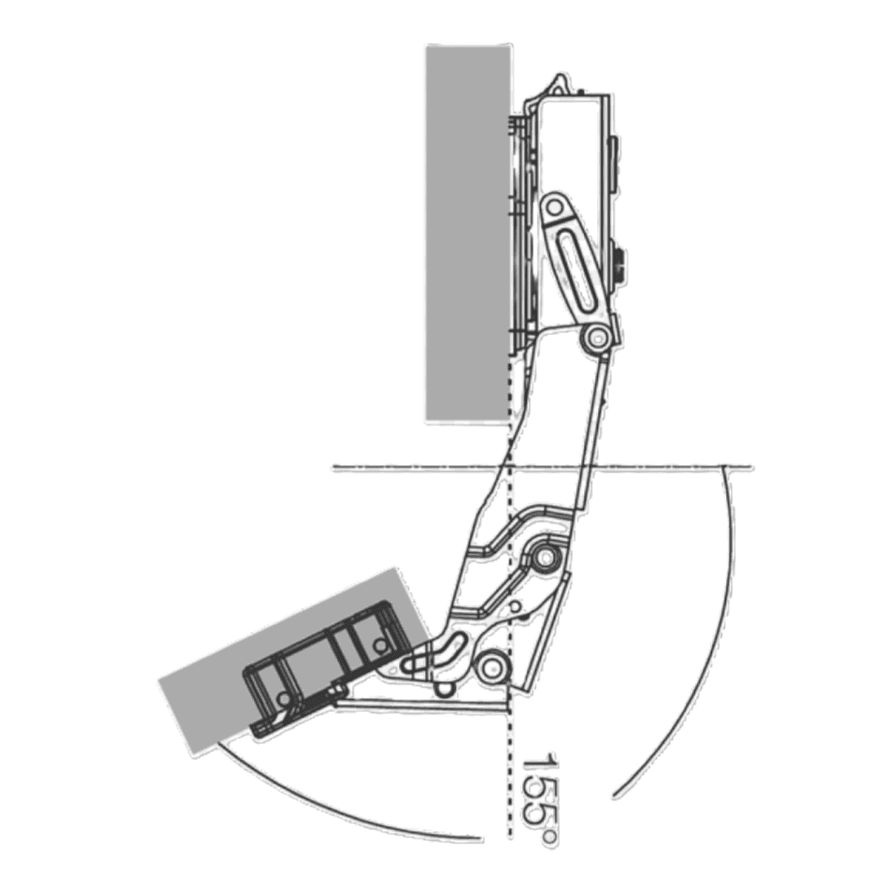 Ebco 155������ Hinges - Soft Close (Set of 2 Pcs)