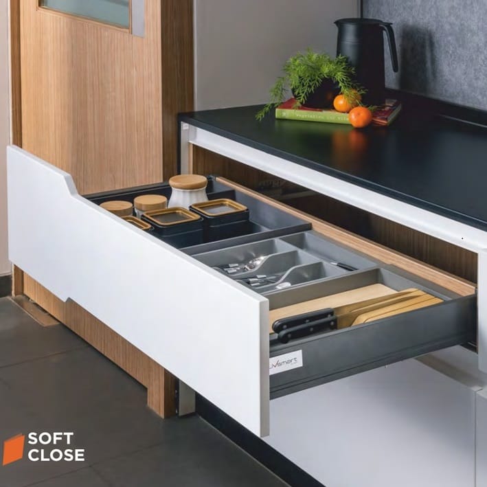 Ebco Tandem - Pro Motion Drawer System - N Series - Silver Grey