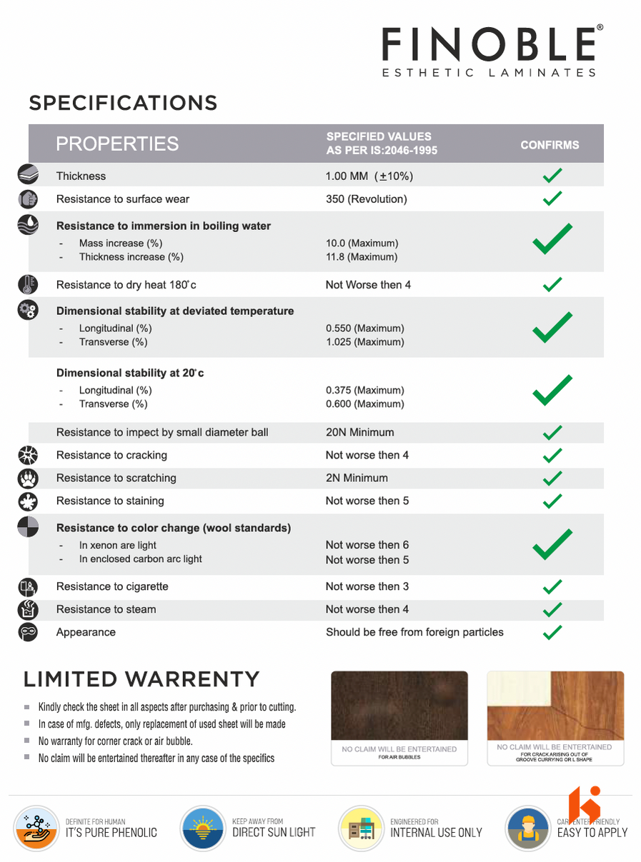 Finoble Laminate - 1132 - Off White
