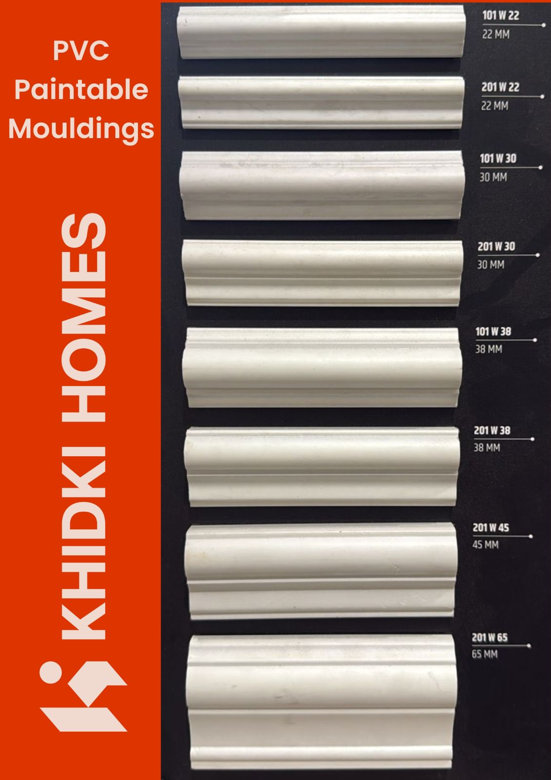 101 W PVC Paintable Moulding