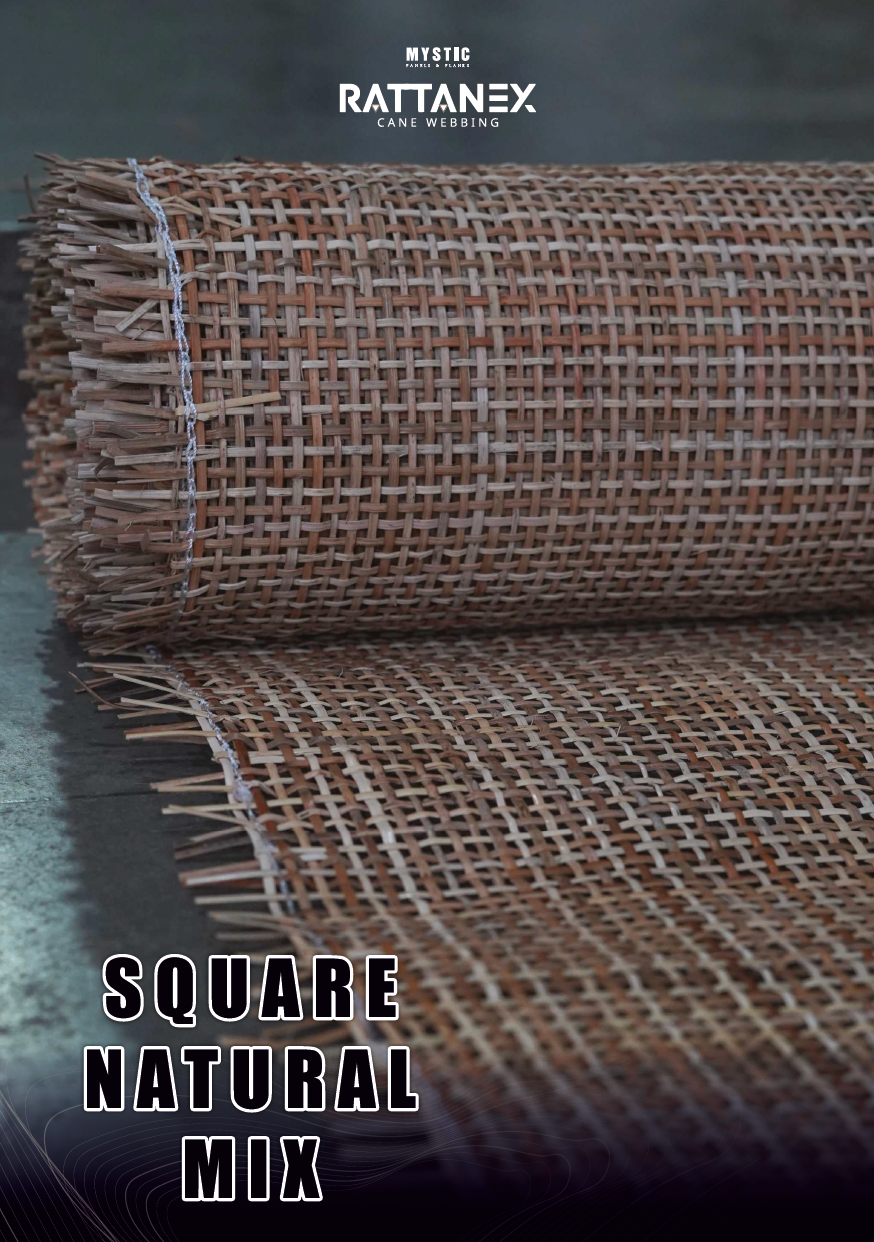 Rattanex Cane Webbing - Square Natural Mix
