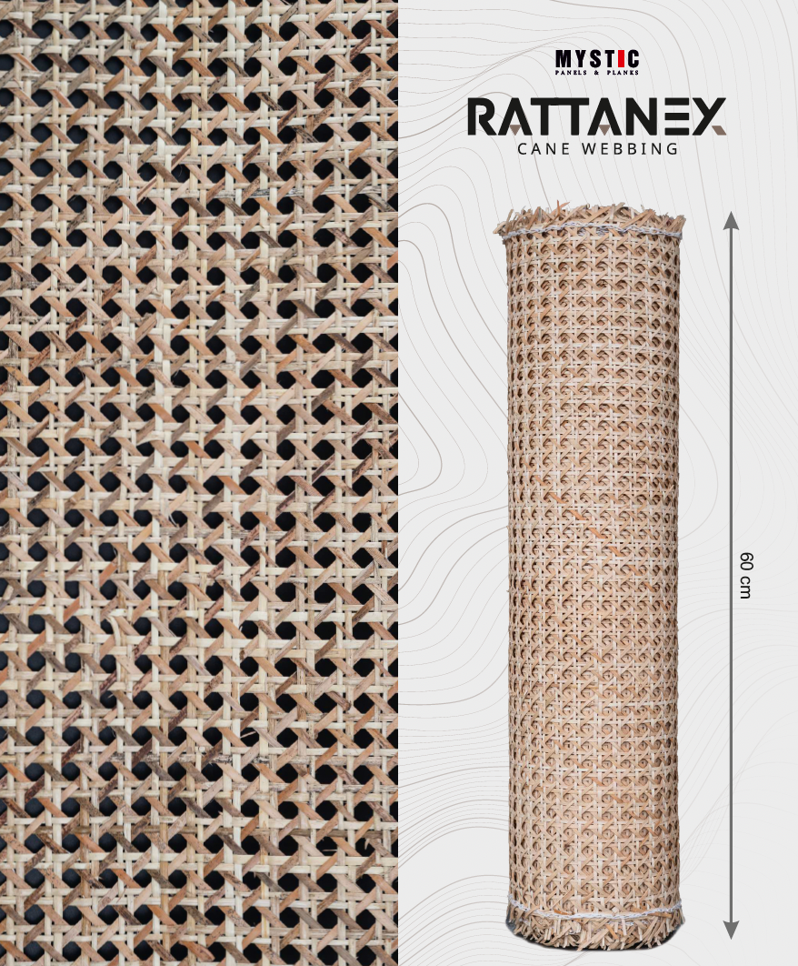 Rattanex Cane Webbing - Star Natural Mix