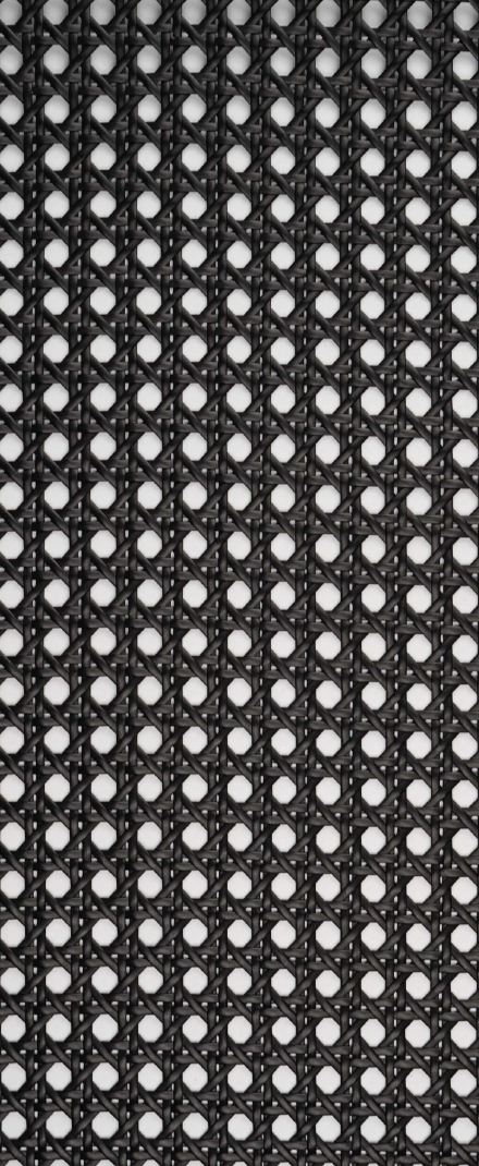 Rattanex Cane Webbing - Star PVC Black