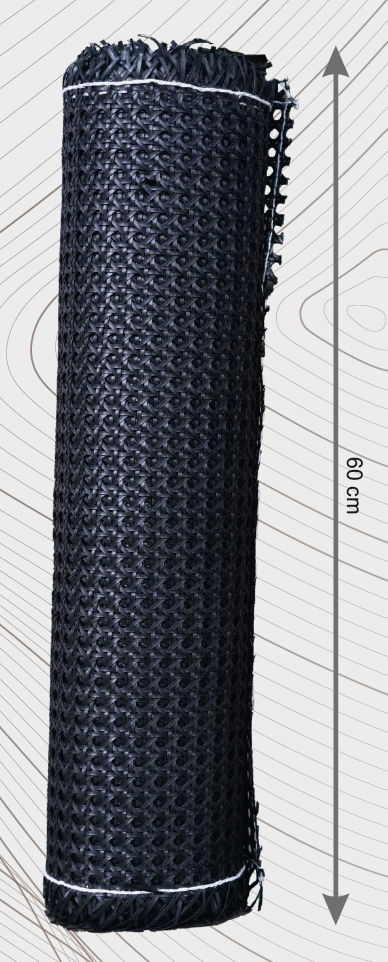 Rattanex Cane Webbing - Star PVC Black