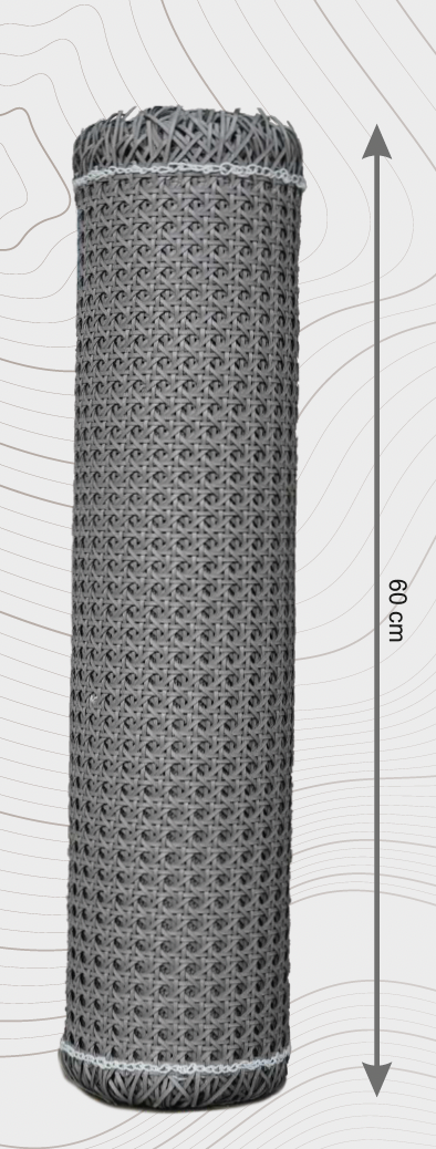 Rattanex Cane Webbing - Star PVC Grey