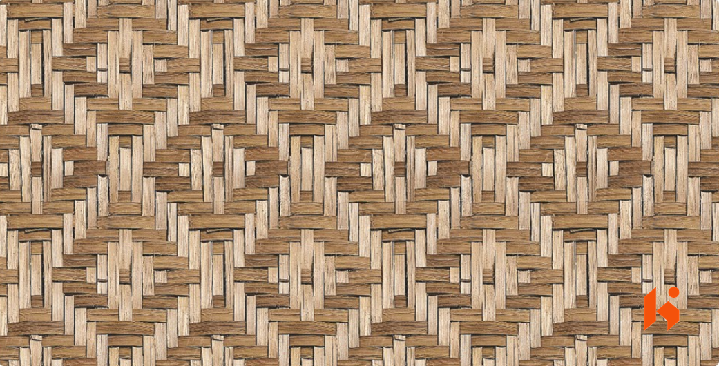 Brown Paper - Cane Laminate - DG-169 A-118 - Natural Zigzag Cane