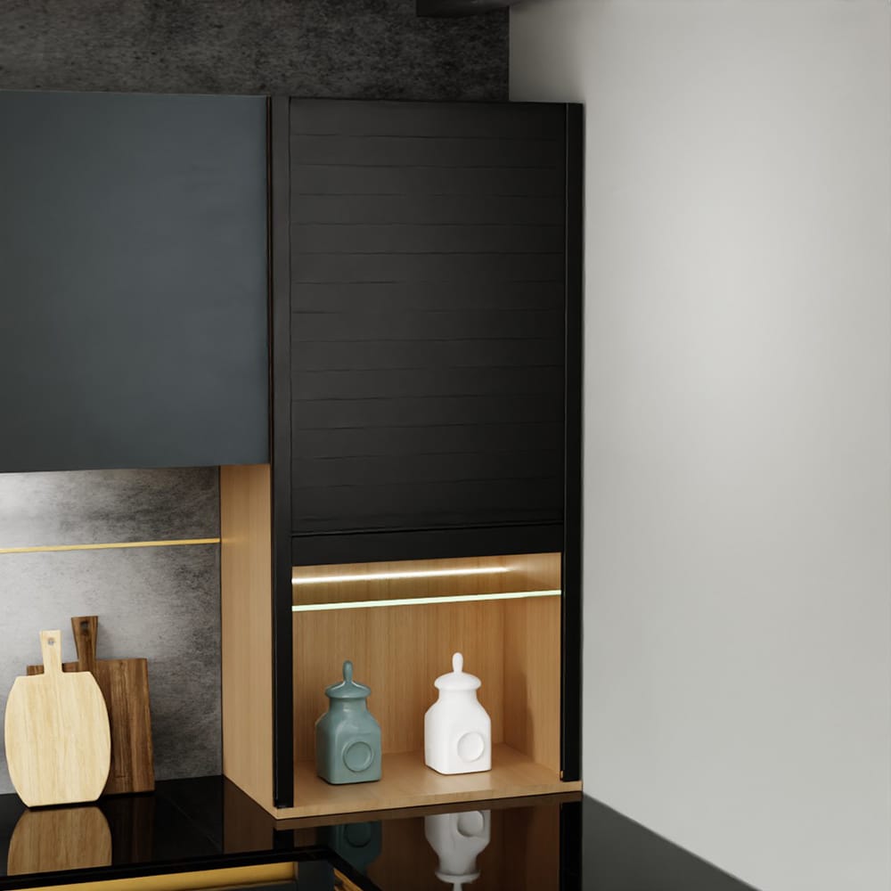 Ebco Roll Top Pro - Vertical (with Overlay Rails & Cover Profile)