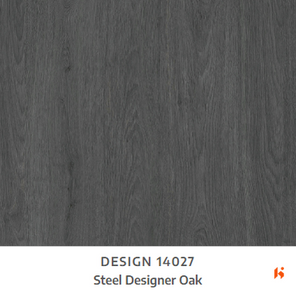 Merino Laminate - 14027 - Steel Designer Oak - 1mm 8ft x 4ft