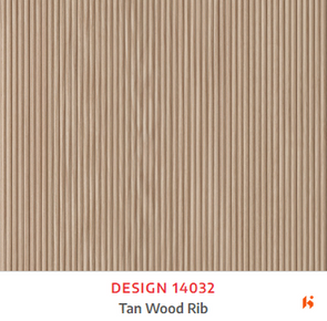 Merino Laminate - 14032 - Tan Wood Rib  - 1mm 8ft x 4ft