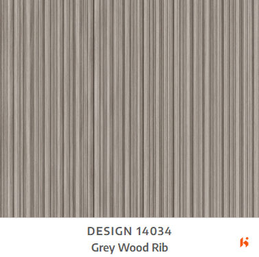 Merino Laminate - 14034 - Grey Wood Rib - 1mm 8ft x 4ft