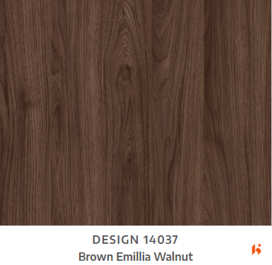 Merino Laminate - 14037 - Brown Emilia Walnut - 1mm 8ft x 4ft
