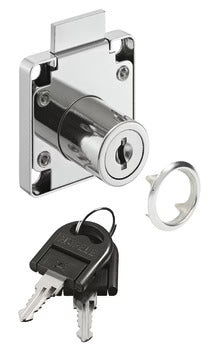 Ebco Sliding Wardrobe Lock Front - 25mm (P-WLS1-25)