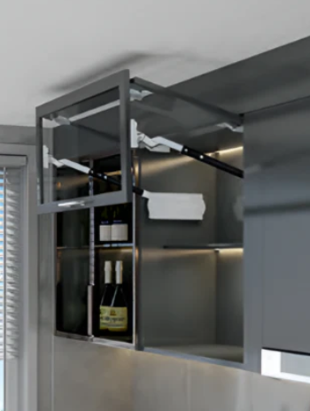 Hettich LiftEase Bifold Fitting Liftup Mechanism - M 700 - 1040 mm H - Black (9327546)
