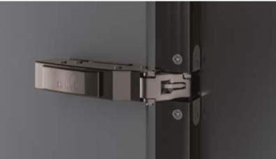 Hettich Obsidian Black Sensys 8645i Hinge - TH52 for 15-24 mm thick doors; Opening angle 110°