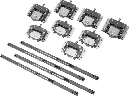 Kyzen 2 Door Sliding Channel 8 feet + Kit Soft Close - Full Set