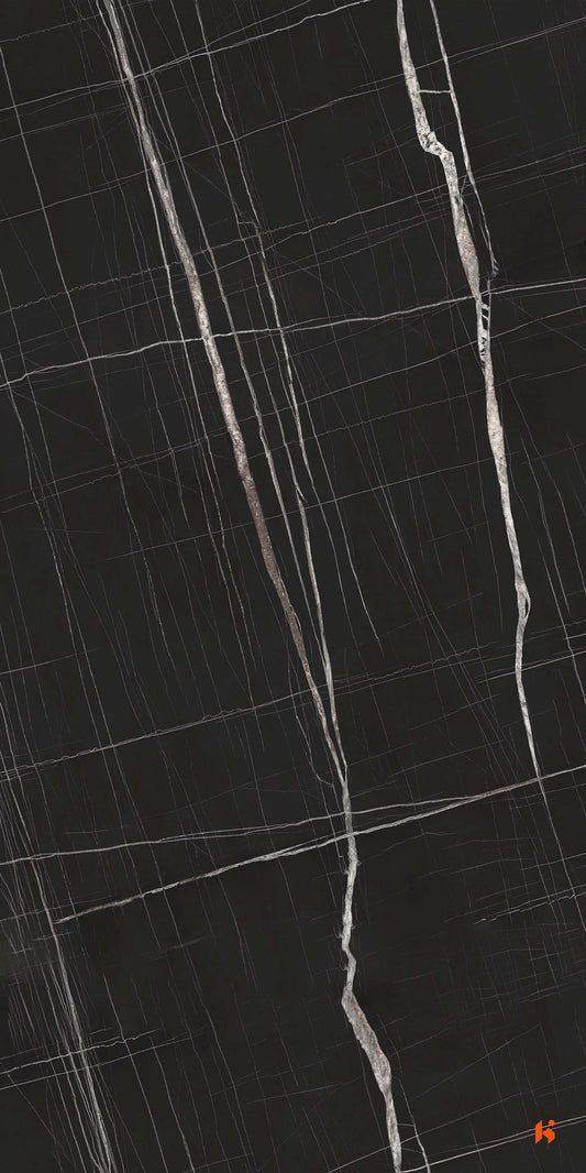 Merino Luvih Laminate - 37305 - Marquina Marble  - 1.2mm 8ftx4ft