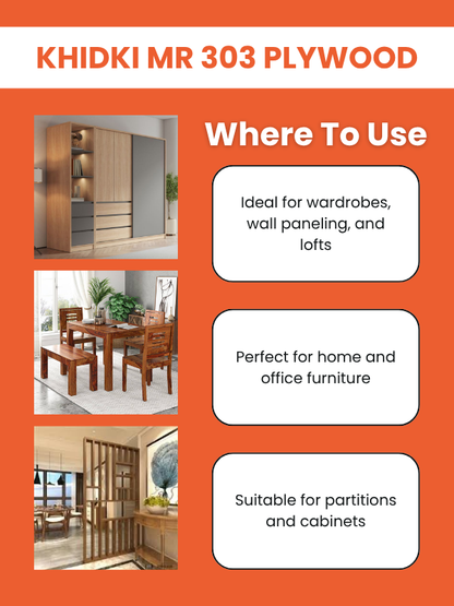 KHIDKI Silver Calibrated MR Plywood (Neem Face)