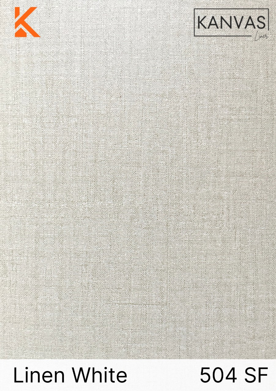 Kanvas Liner Laminate - Linen White 504 SF 8ftx4ft 0.72mm