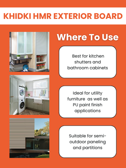 Khidki HMR Exterior Board (Red Color) - 8ft x 4ft