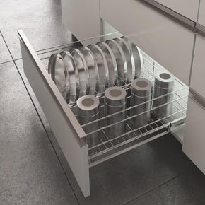 Hettich CargoTech M Stainless Steel Thali/Jar Basket Supplied with KA clamps