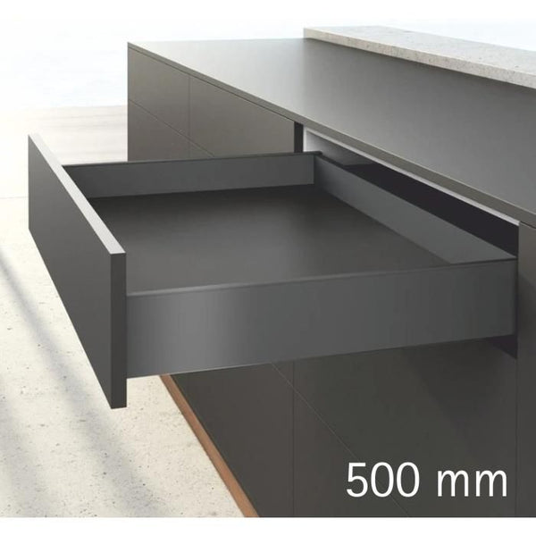 Hettich AvanTech (Slim Tandem) - 500 mm, H101 mm, Anthracite – KYZO