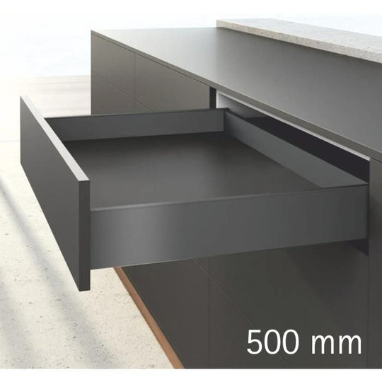 Hettich AvanTech (Slim Tandem) - 500 mm, H101 mm, Anthracite