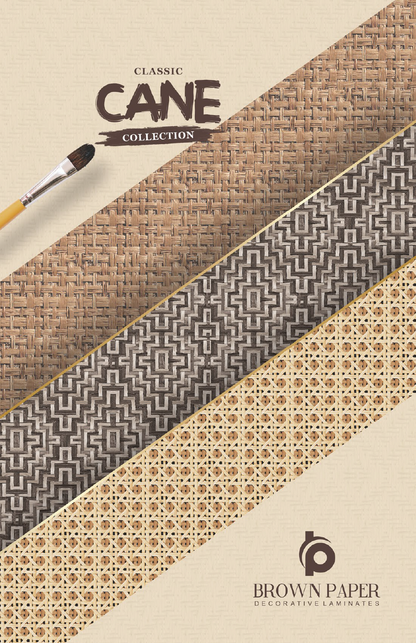 Brown Paper - Cane Laminate - DG-185 A-118 - Flat Braid Weave