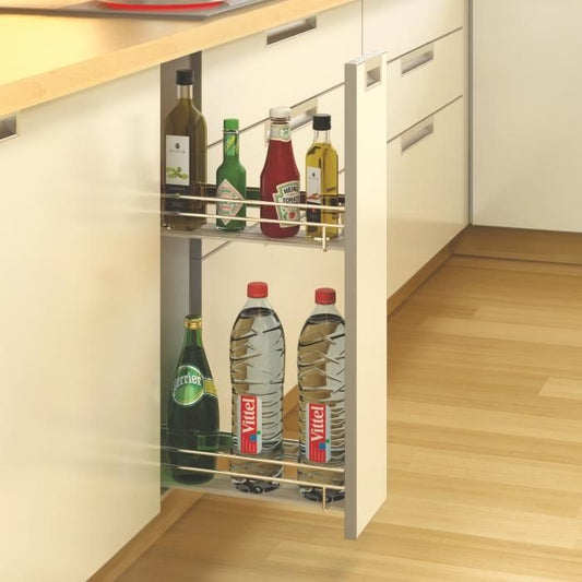 Hettich Cargo IQ 300 - Bottle Pull out - 2 tier (With Clamps, Without Channels)