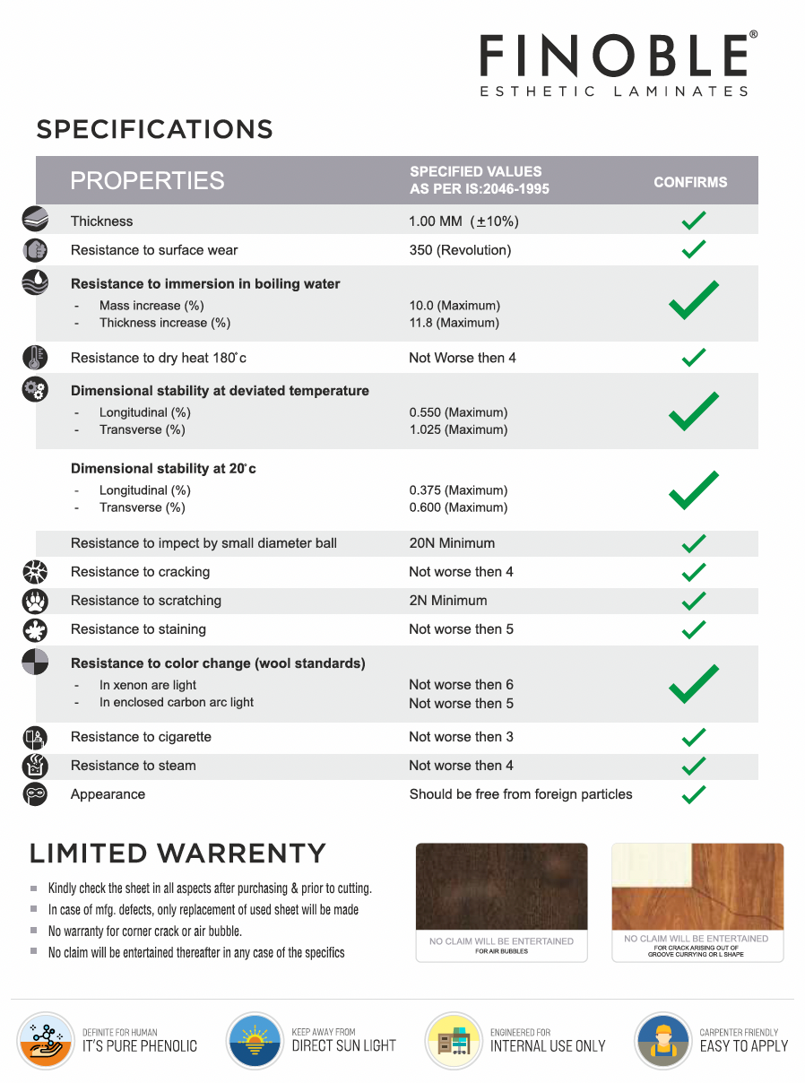 Finoble Laminate - 1129 - Oxide Black