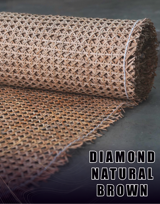 Rattanex Cane Webbing - Diamond Natural Brown