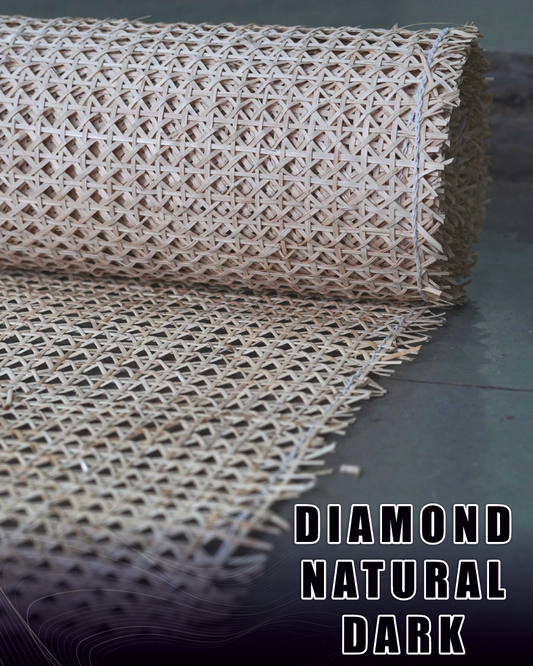 Rattanex Cane Webbing - Diamond Natural Dark
