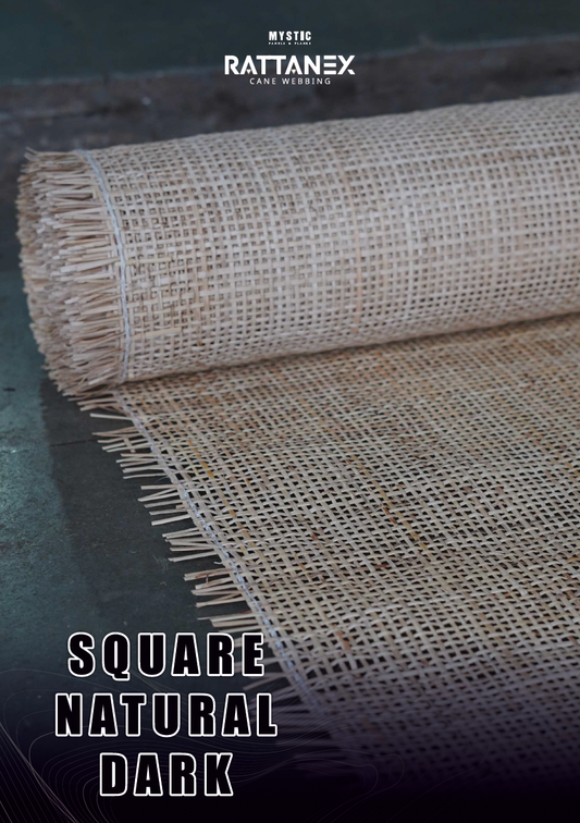 Rattanex Cane Webbing - Square Natural Dark