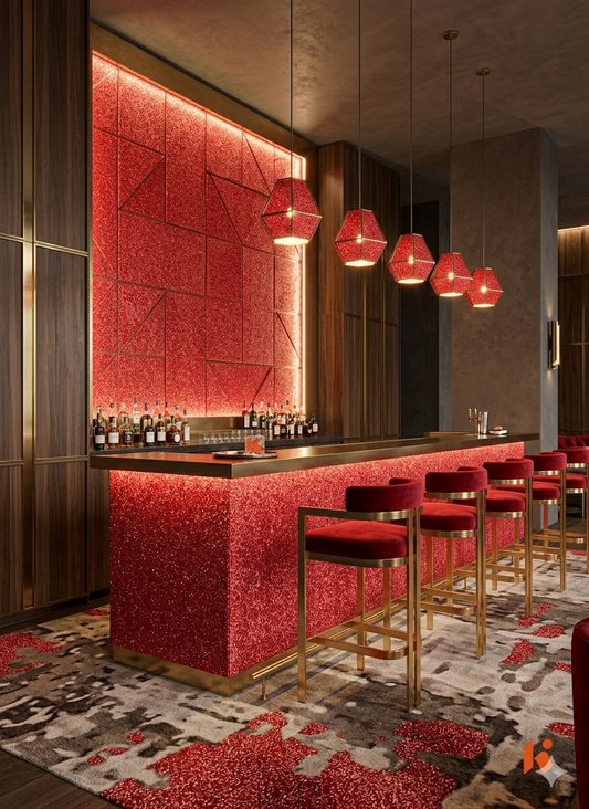 Saket 0.8mm Laminates - 753 - Red Sparkle