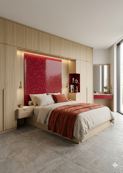 Saket 0.8mm Laminates - 757 - Dark Red Sparkle