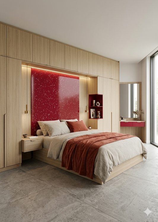 Saket 0.8mm Laminates - 757 - Dark Red Sparkle