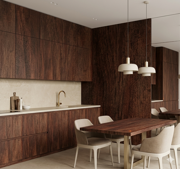 Saket 0.8mm Laminates - 841 - Dyed Oak Dark