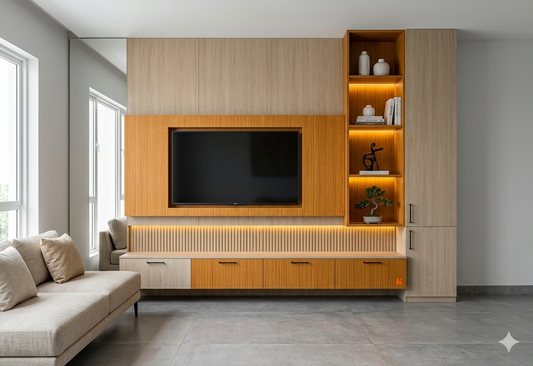 Saket 0.8mm Laminates - 851 - Straight line Teak