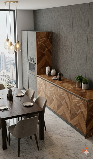 Saket 0.8mm Laminates - 912 - Fish Bone Dark