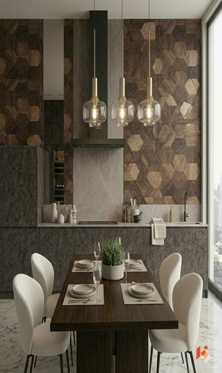 Saket 0.8mm Laminates - 914 - Estoile wood Dark