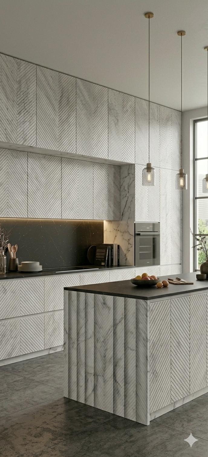 Saket 0.8mm Laminates - 922 - Fluted Marble