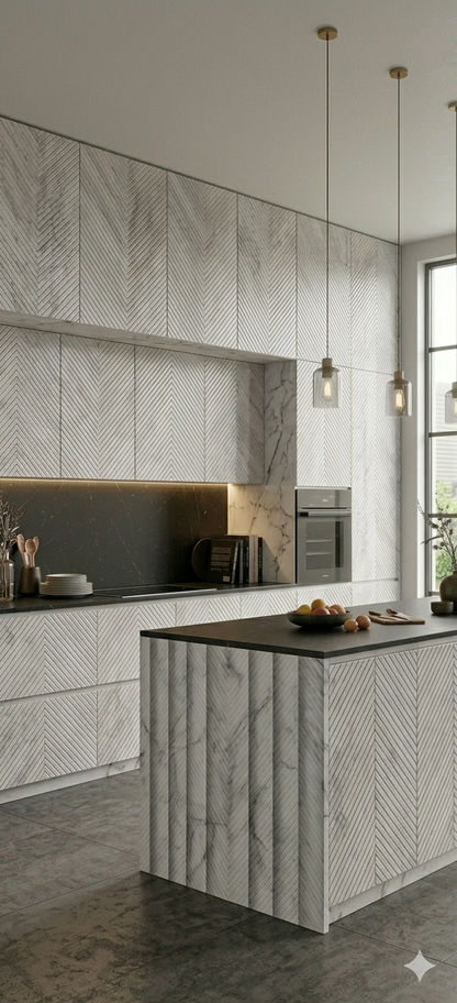 Saket 0.8mm Laminates - 922 - Fluted Marble