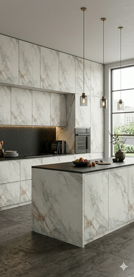 Saket 0.8mm Laminates - 925 - Torino Marble