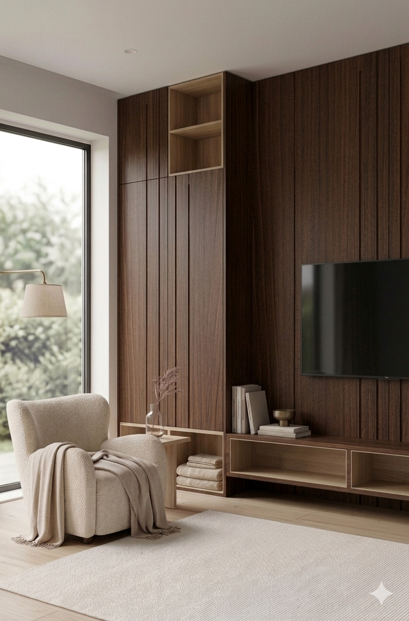 Saket 0.8mm Laminates - 933 - Canara Oak Dark