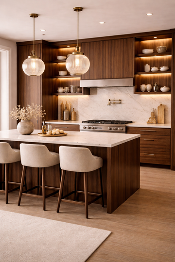 Saket Laminate - 509 - Provincial Walnut - 1mm 8ft x 4ft