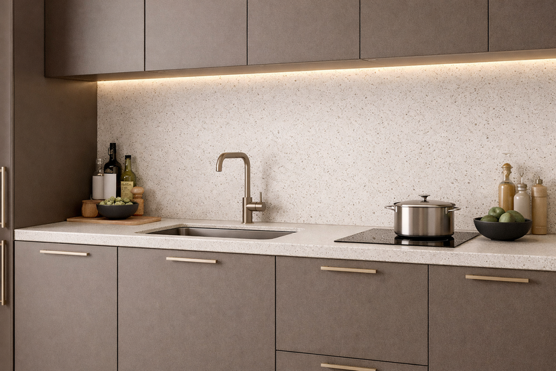 Saket Laminate - 570 - Torino Pearl - 1mm 8ft x 4ft