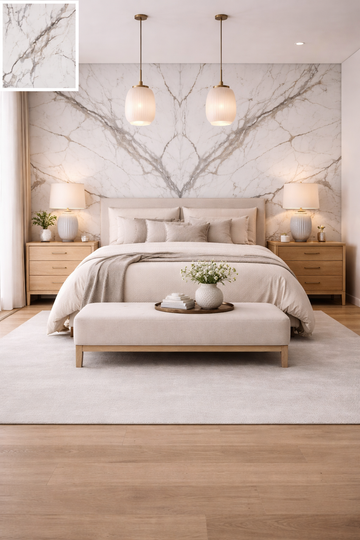 Saket Laminate - 584 - Molta Bianca - 1mm 8ft x 4ft