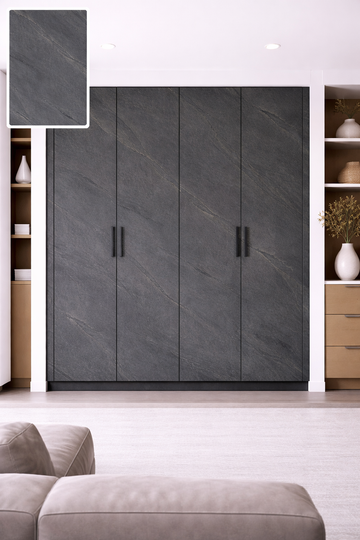 Saket Laminate - 590 - Grey Katni Marble - 1mm 8ft x 4ft