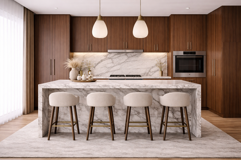 Saket Laminate - 616 - Carini Walnut - 1mm 8ft x 4ft